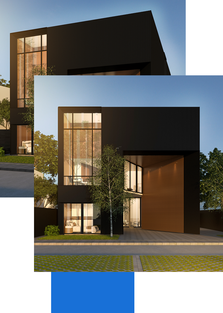 Immobilien Außenansicht | 3D Modell für Exposé | Immobilien Visualisierungen